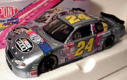 2000 Silver NASCAR 1/24 clear window by Action #24 - Click Image to Close